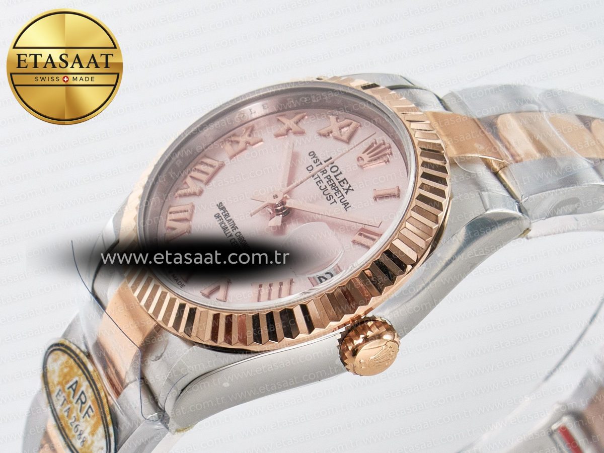 DateJust 31 278271 ARF 1:1 Best Edition 904L Steel RG Dial Stick Marker on SS/RG Oyster Bracelet ETA 2688 - Görsel 6