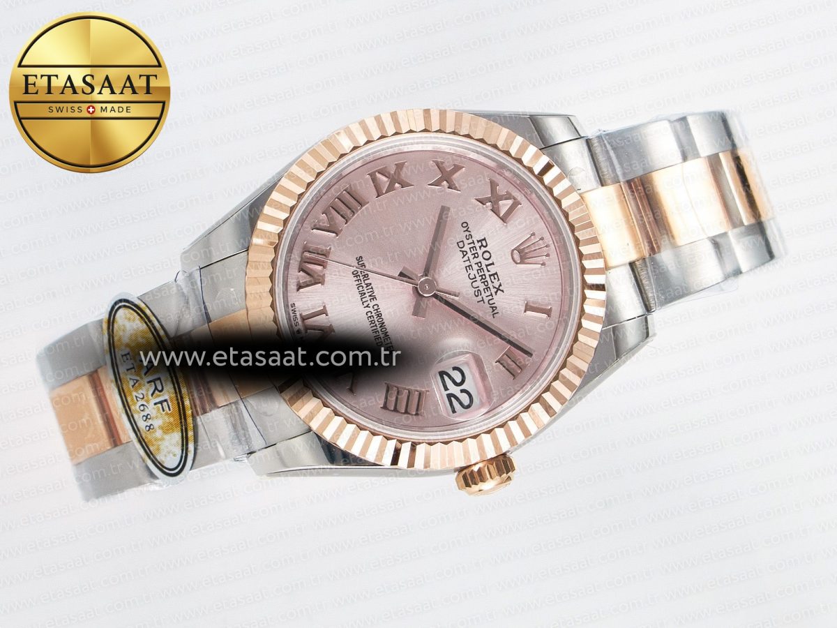 DateJust 31 278271 ARF 1:1 Best Edition 904L Steel RG Dial Stick Marker on SS/RG Oyster Bracelet ETA 2688 - Görsel 8
