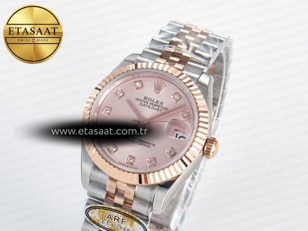 DateJust 31 278271 ARF 1:1 Best Edition 904L Steel RG Diamonds Dial on SS/RG Jubilee Bracelet ETA 2688