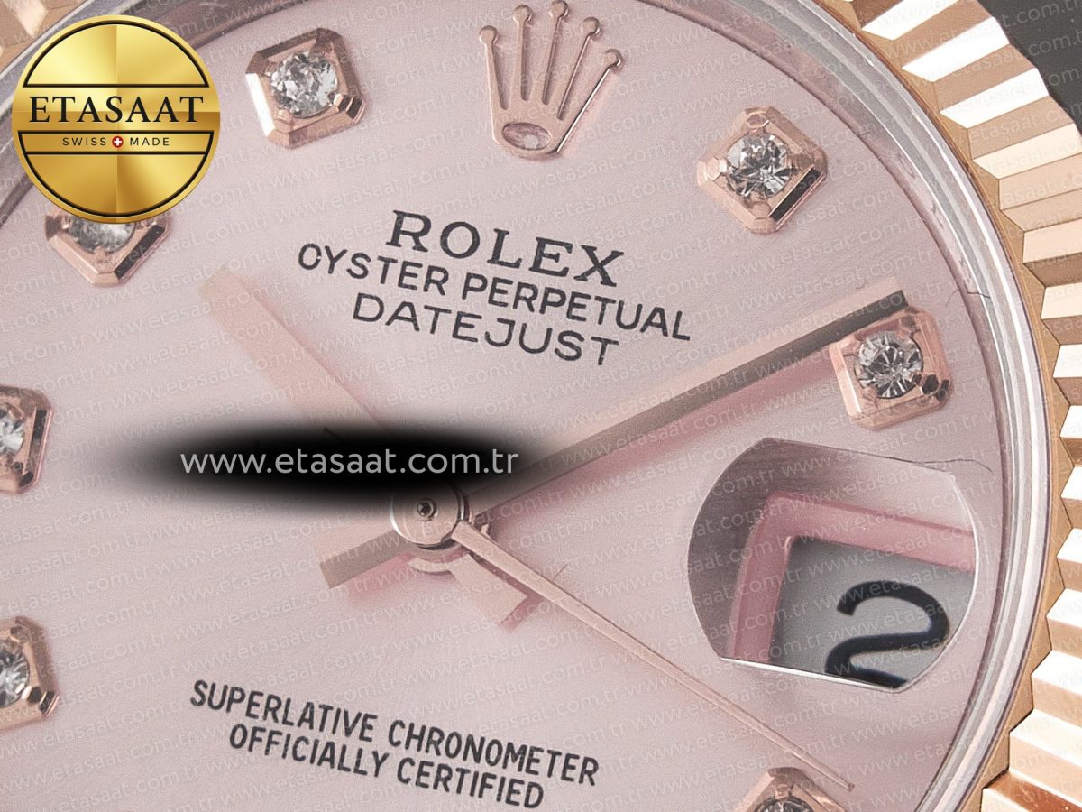 DateJust 31 278271 ARF 1:1 Best Edition 904L Steel RG Diamonds Dial on SS/RG Oyster Bracelet ETA 2688 - Görsel 10