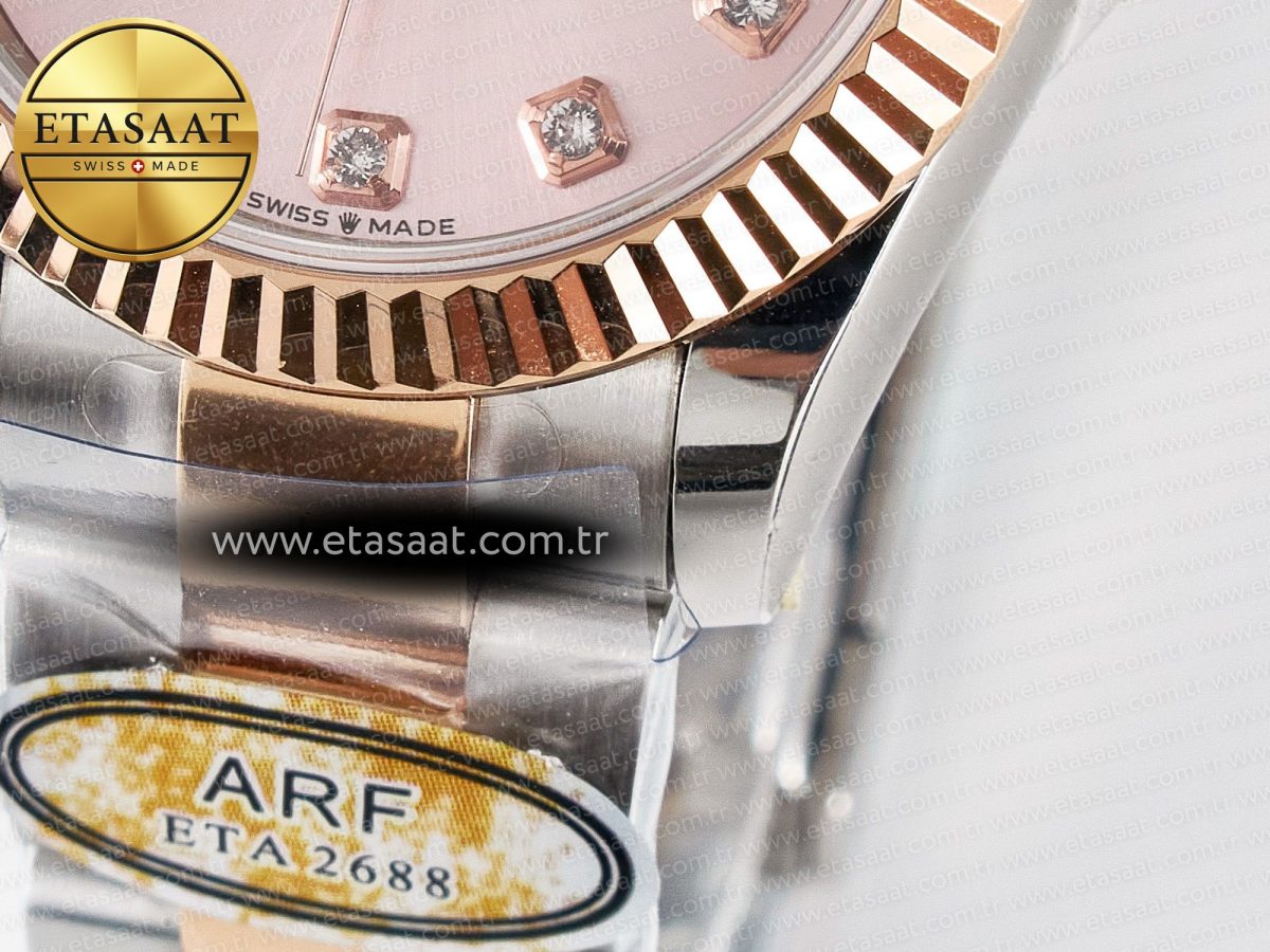 DateJust 31 278271 ARF 1:1 Best Edition 904L Steel RG Diamonds Dial on SS/RG Oyster Bracelet ETA 2688 - Görsel 13
