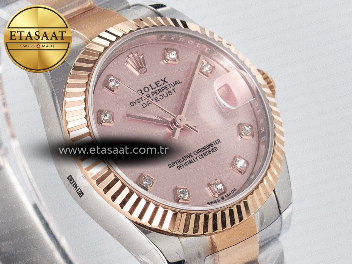 DateJust 31 278271 ARF 1:1 Best Edition 904L Steel RG Diamonds Dial on SS/RG Oyster Bracelet ETA 2688 - Görsel 5