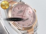 DateJust 31 278271 ARF 1:1 Best Edition 904L Steel RG Diamonds Dial on SS/RG Oyster Bracelet ETA 2688 - Görsel 5