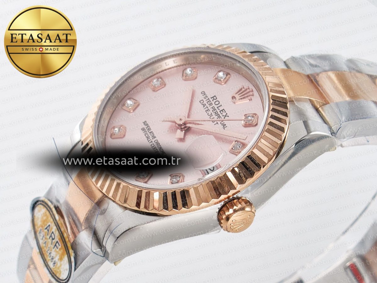 DateJust 31 278271 ARF 1:1 Best Edition 904L Steel RG Diamonds Dial on SS/RG Oyster Bracelet ETA 2688 - Görsel 6