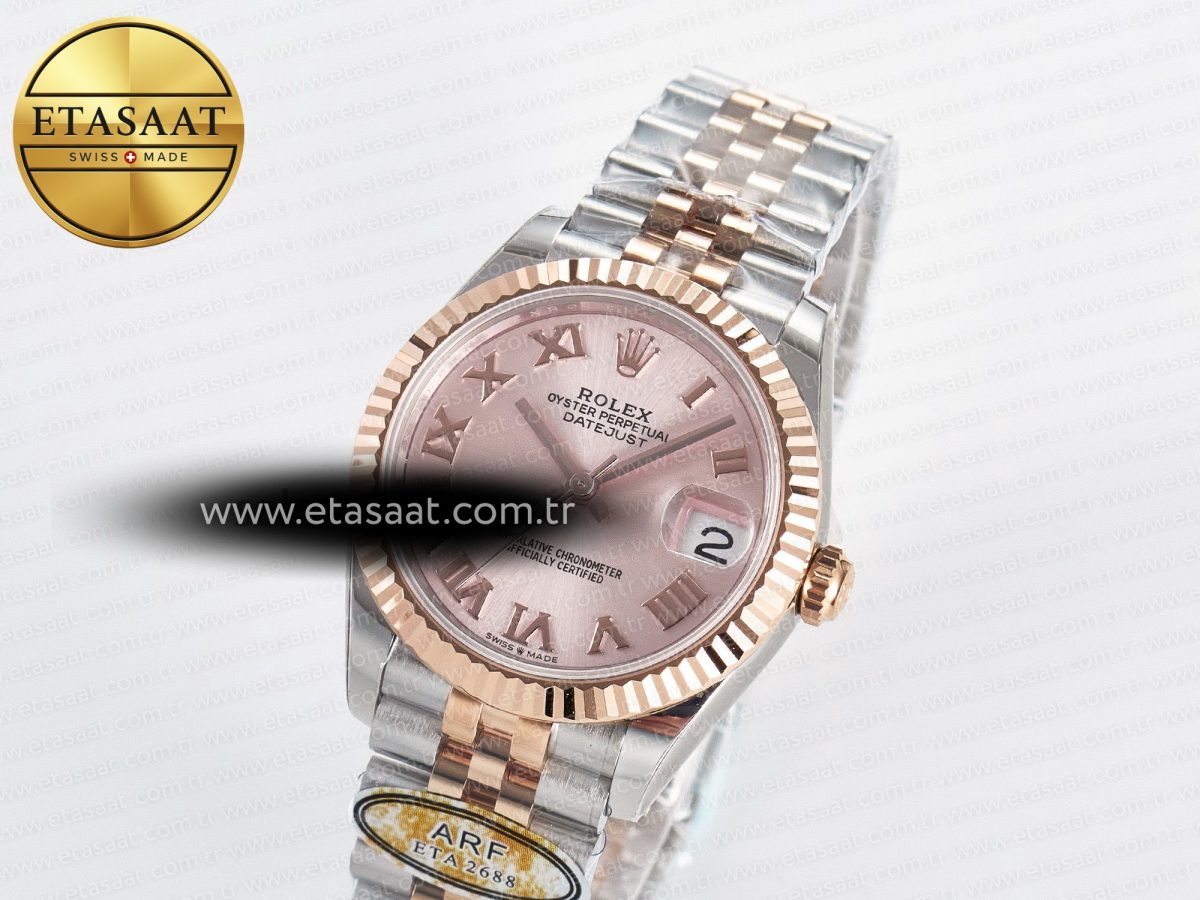 DateJust 31 278271 ARF 1:1 Best Edition 904L Steel RG Roman Dial on SS/RG Jubilee Bracelet ETA 2688 - Görsel 1