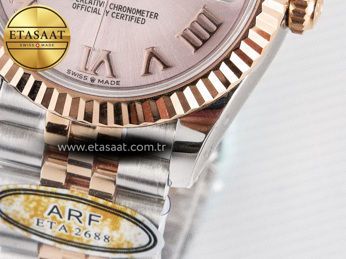 DateJust 31 278271 ARF 1:1 Best Edition 904L Steel RG Roman Dial on SS/RG Jubilee Bracelet ETA 2688 - Görsel 13