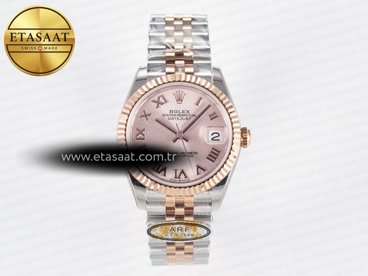 DateJust 31 278271 ARF 1:1 Best Edition 904L Steel RG Roman Dial on SS/RG Jubilee Bracelet ETA 2688 - Görsel 3