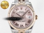 DateJust 31 278271 ARF 1:1 Best Edition 904L Steel RG Roman Dial on SS/RG Jubilee Bracelet ETA 2688 - Görsel 4