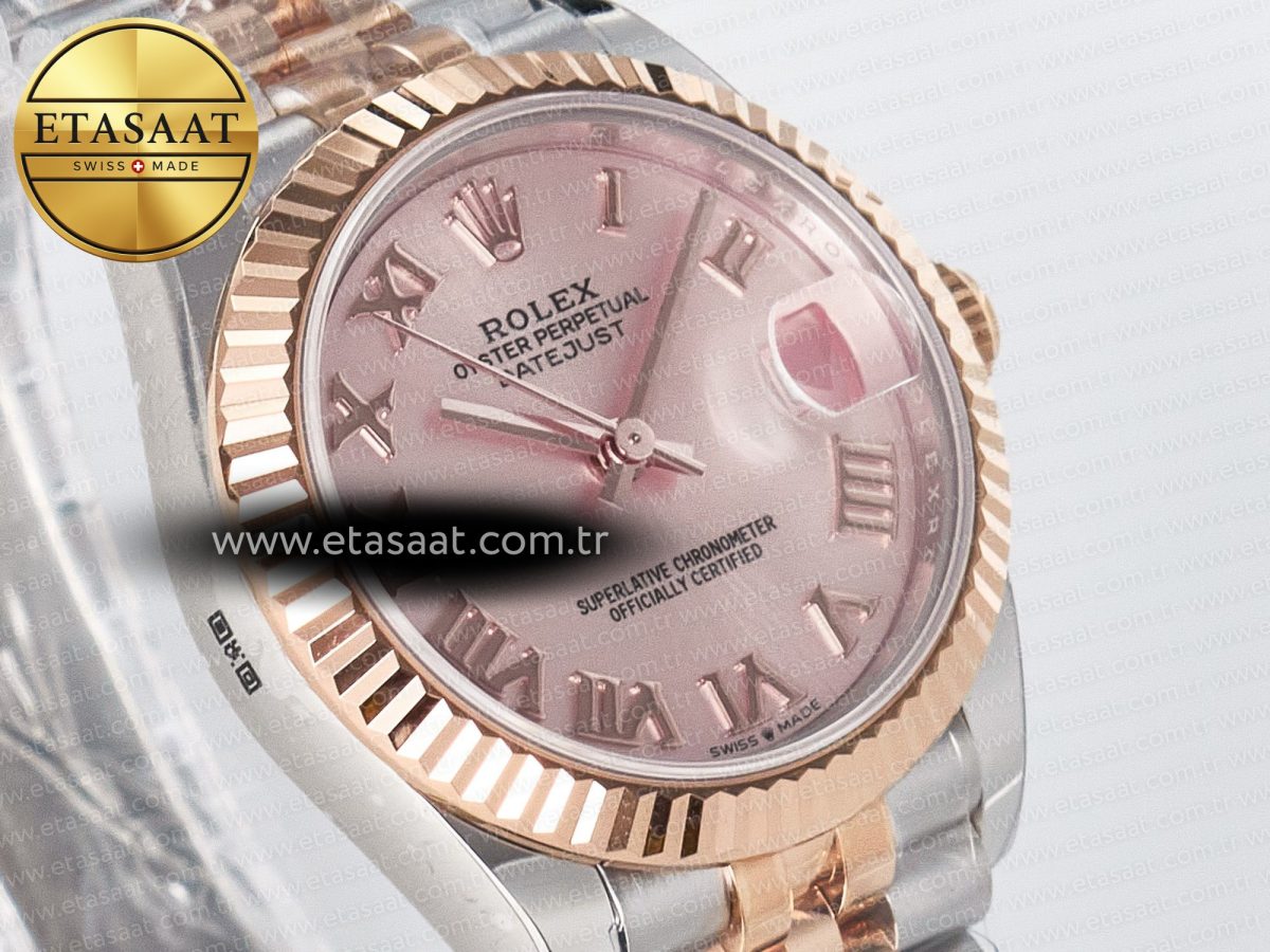 DateJust 31 278271 ARF 1:1 Best Edition 904L Steel RG Roman Dial on SS/RG Jubilee Bracelet ETA 2688 - Görsel 5