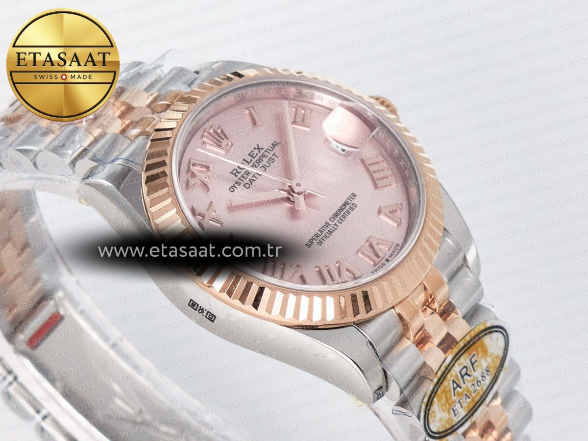 DateJust 31 278271 ARF 1:1 Best Edition 904L Steel RG Roman Dial on SS/RG Jubilee Bracelet ETA 2688 - Görsel 7