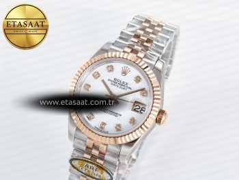 DateJust 31 278271 ARF 1:1 Best Edition 904L Steel White MOP Diamonds Dial on SS/RG Jubilee Bracelet ETA 2688