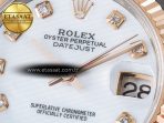 DateJust 31 278271 ARF 1:1 Best Edition 904L Steel White MOP Diamonds Dial on SS/RG Jubilee Bracelet ETA 2688 - Görsel 10