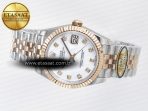 DateJust 31 278271 ARF 1:1 Best Edition 904L Steel White MOP Diamonds Dial on SS/RG Jubilee Bracelet ETA 2688 - Görsel 9