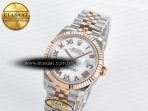 DateJust 31 278271 ARF 1:1 Best Edition 904L Steel White Roman Dial on SS/RG Jubilee Bracelet ETA 2688