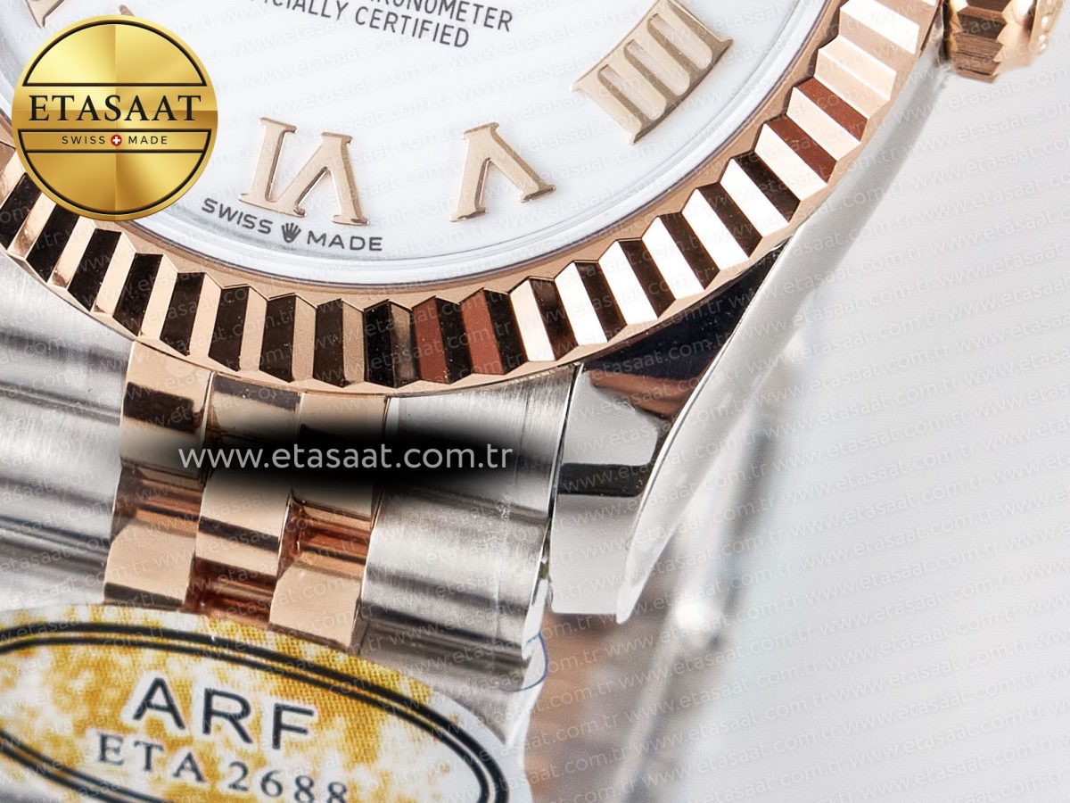 DateJust 31 278271 ARF 1:1 Best Edition 904L Steel White Roman Dial on SS/RG Jubilee Bracelet ETA 2688 - Görsel 13