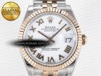 DateJust 31 278271 ARF 1:1 Best Edition 904L Steel White Roman Dial on SS/RG Jubilee Bracelet ETA 2688 - Görsel 4