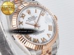 DateJust 31 278271 ARF 1:1 Best Edition 904L Steel White Roman Dial on SS/RG Jubilee Bracelet ETA 2688 - Görsel 5