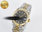 DateJust 31 278273 ARF 1:1 Best Edition 904L Steel Gray Diamonds Dial on SS/YG Jubilee Bracelet ETA 2688