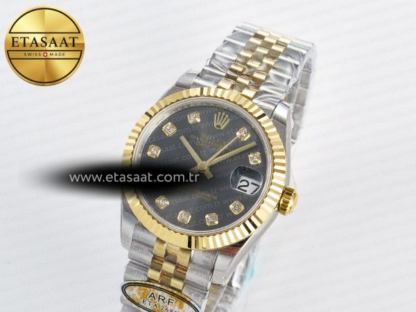 DateJust 31 278273 ARF 1:1 Best Edition 904L Steel Gray Diamonds Dial on SS/YG Jubilee Bracelet ETA 2688
