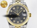 DateJust 31 278273 ARF 1:1 Best Edition 904L Steel Gray Diamonds Dial on SS/YG Jubilee Bracelet ETA 2688 - Görsel 4