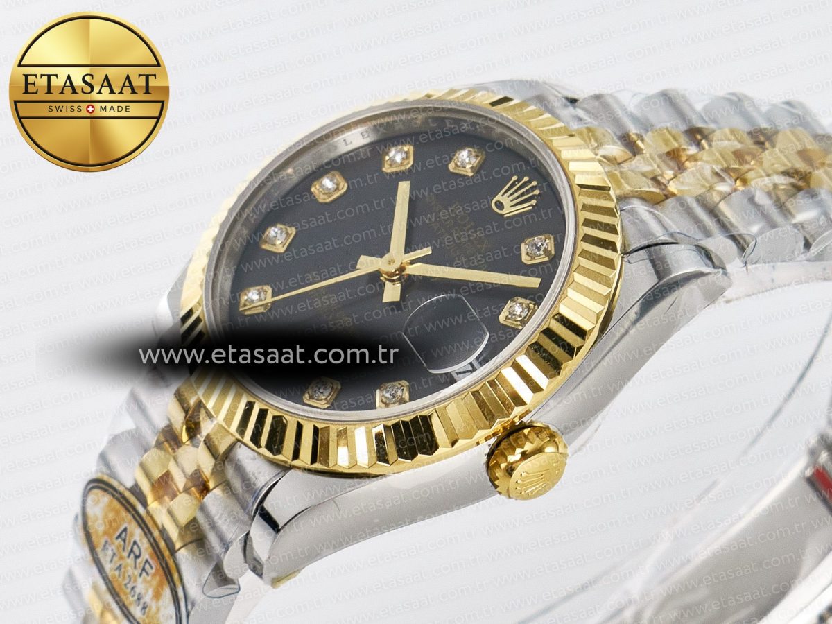 DateJust 31 278273 ARF 1:1 Best Edition 904L Steel Gray Diamonds Dial on SS/YG Jubilee Bracelet ETA 2688 - Görsel 6