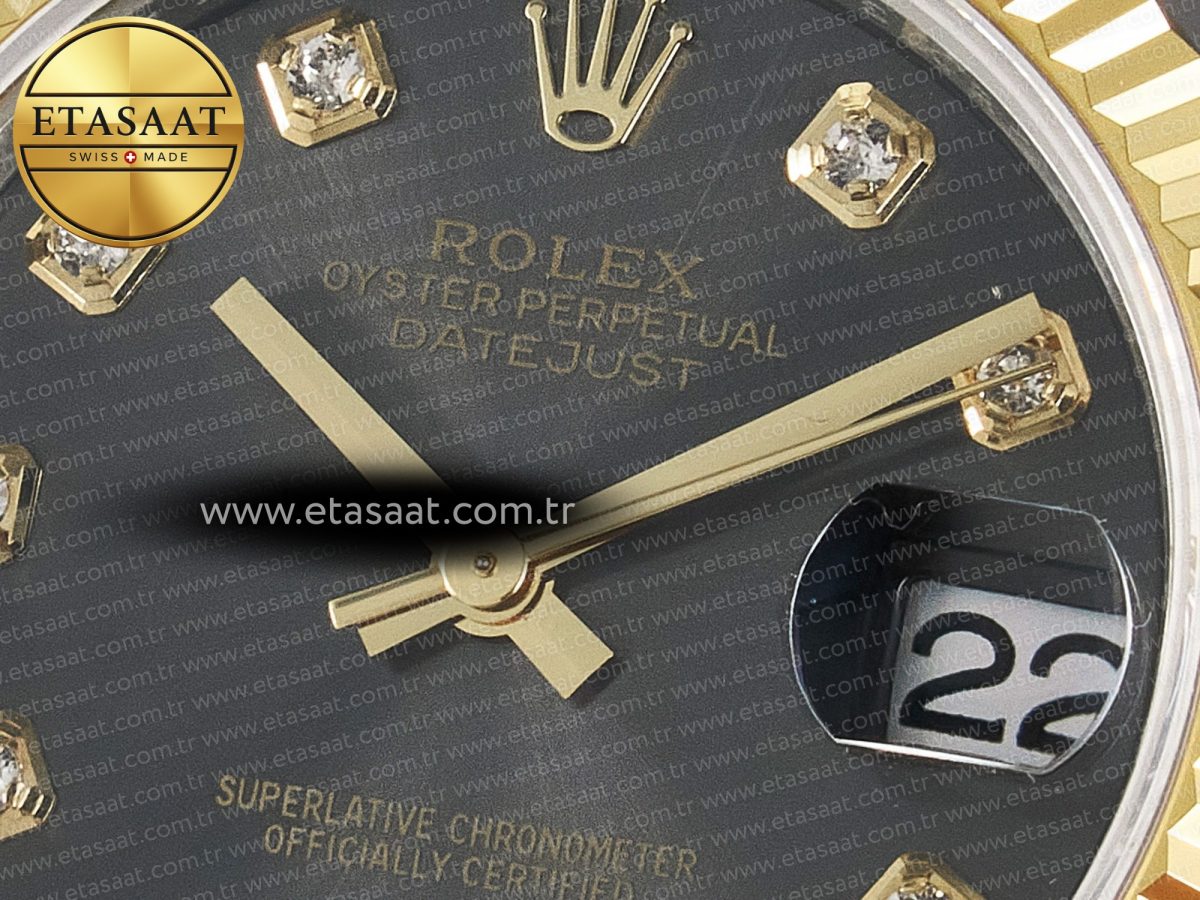 DateJust 31 278273 ARF 1:1 Best Edition 904L Steel Gray Diamonds Dial on SS/YG Oyster Bracelet ETA 2688 - Görsel 10