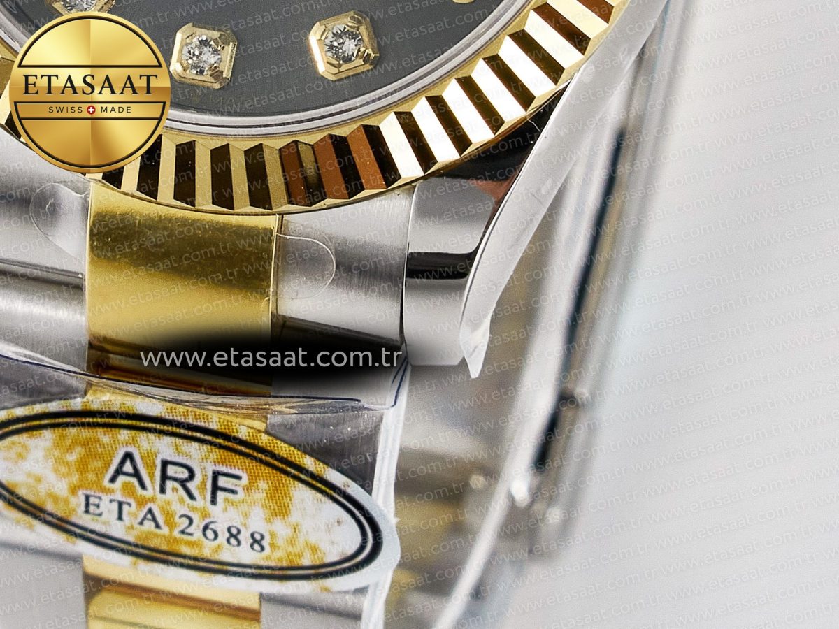 DateJust 31 278273 ARF 1:1 Best Edition 904L Steel Gray Diamonds Dial on SS/YG Oyster Bracelet ETA 2688 - Görsel 13