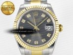 DateJust 31 278273 ARF 1:1 Best Edition 904L Steel Gray Diamonds Dial on SS/YG Oyster Bracelet ETA 2688 - Görsel 4