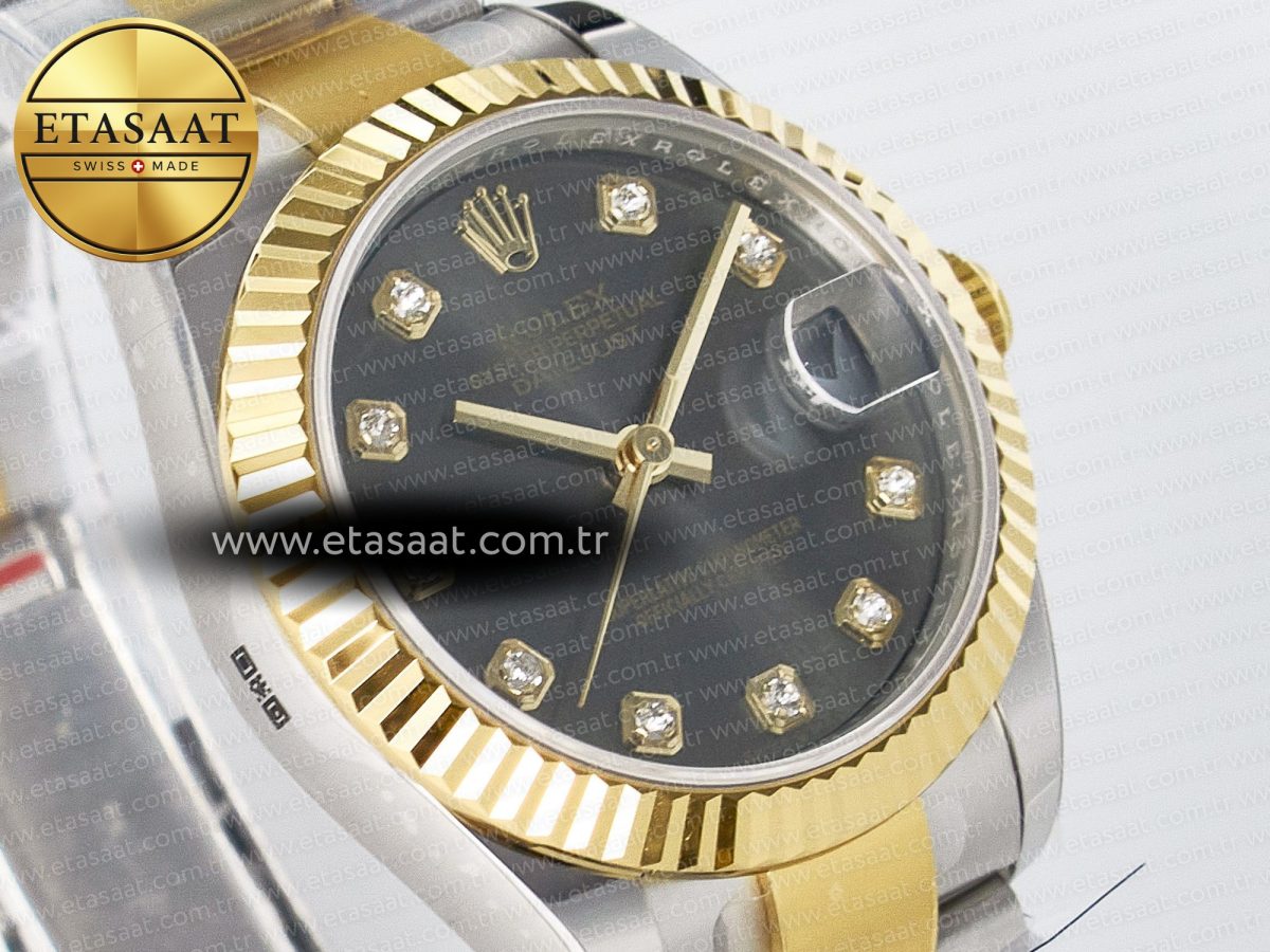 DateJust 31 278273 ARF 1:1 Best Edition 904L Steel Gray Diamonds Dial on SS/YG Oyster Bracelet ETA 2688 - Görsel 5