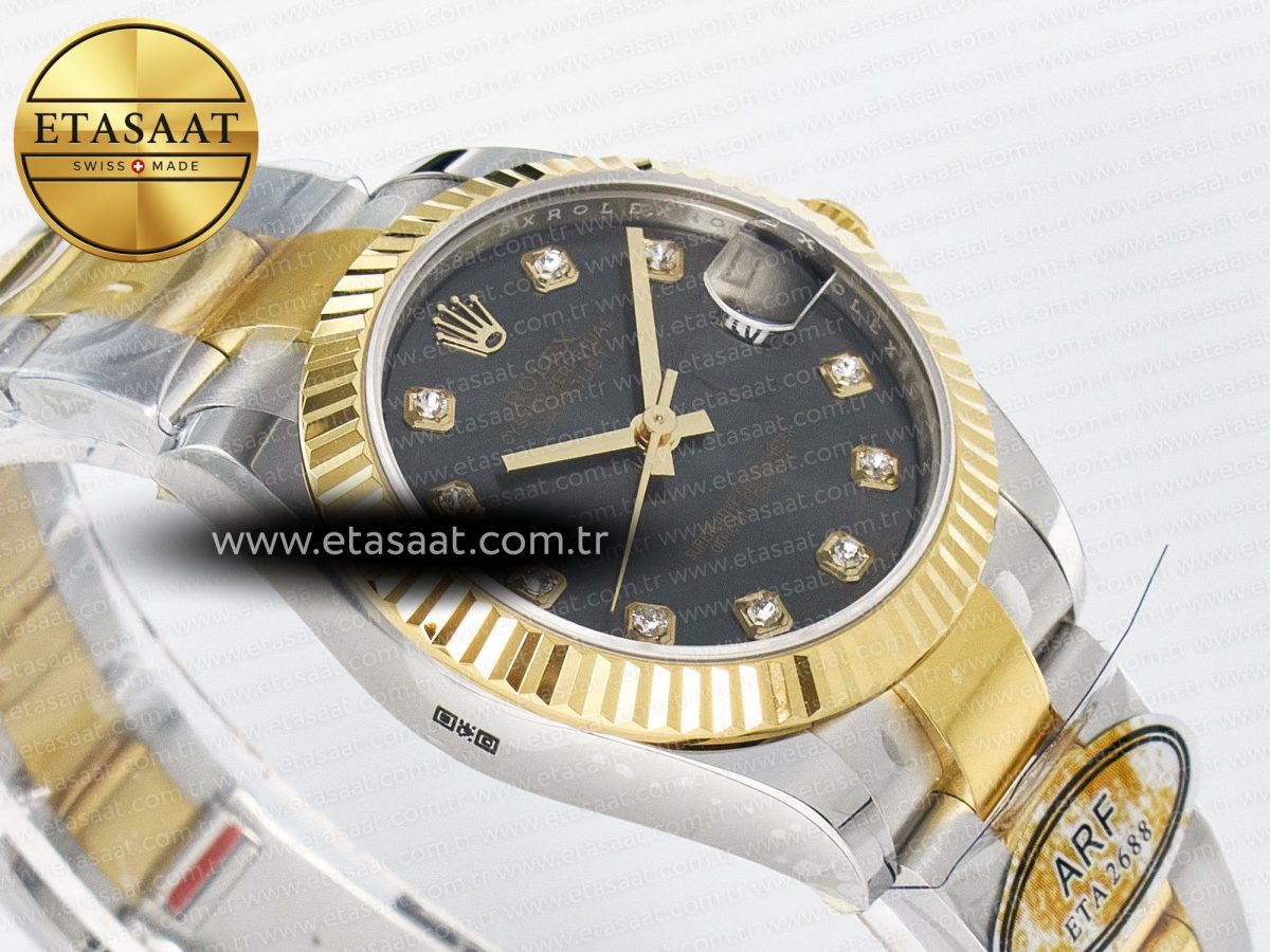DateJust 31 278273 ARF 1:1 Best Edition 904L Steel Gray Diamonds Dial on SS/YG Oyster Bracelet ETA 2688 - Görsel 7
