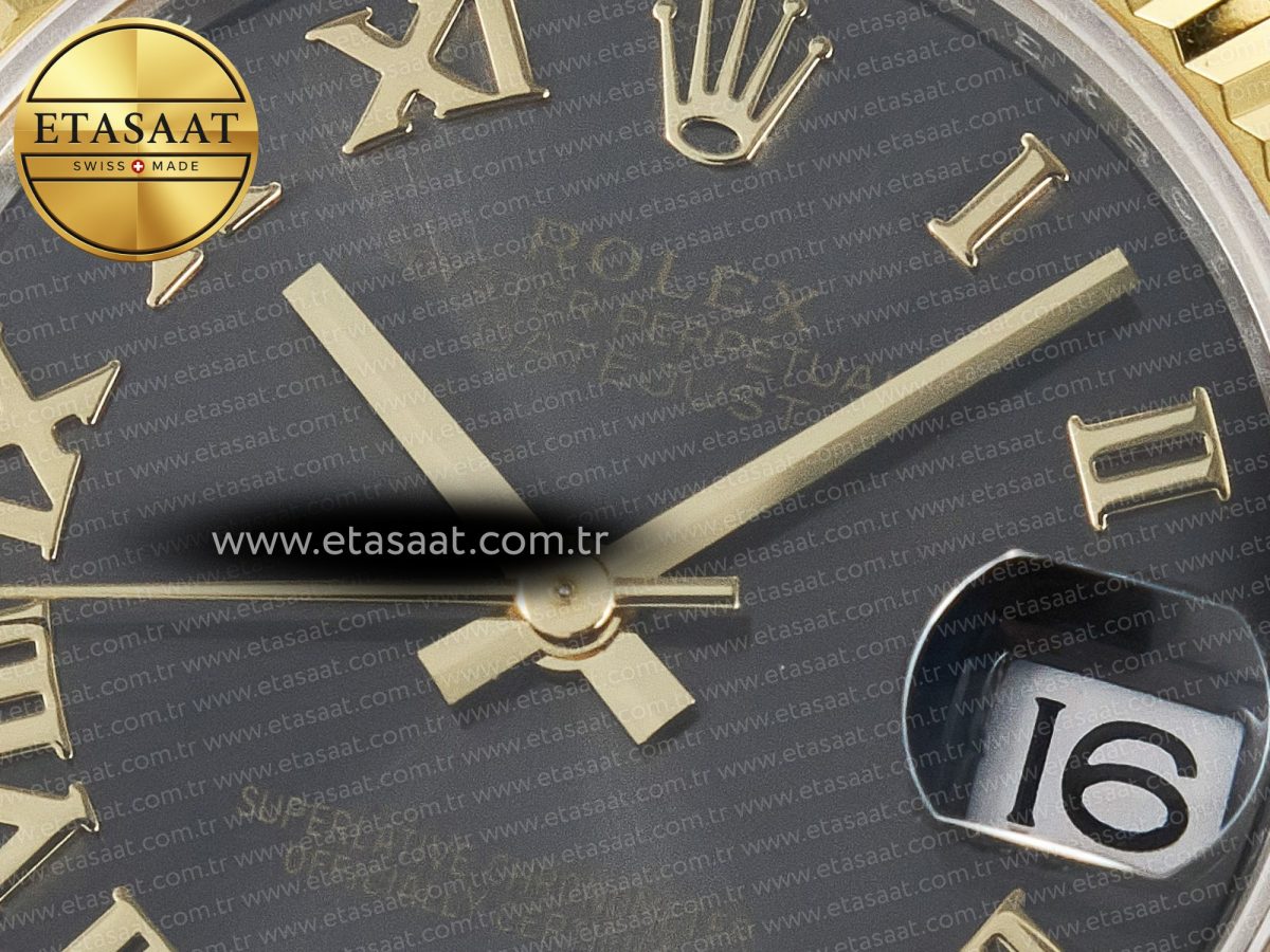 DateJust 31 278273 ARF 1:1 Best Edition 904L Steel Gray Roman Diamonds Dial on SS/YG Jubilee Bracelet ETA 2688 - Görsel 10