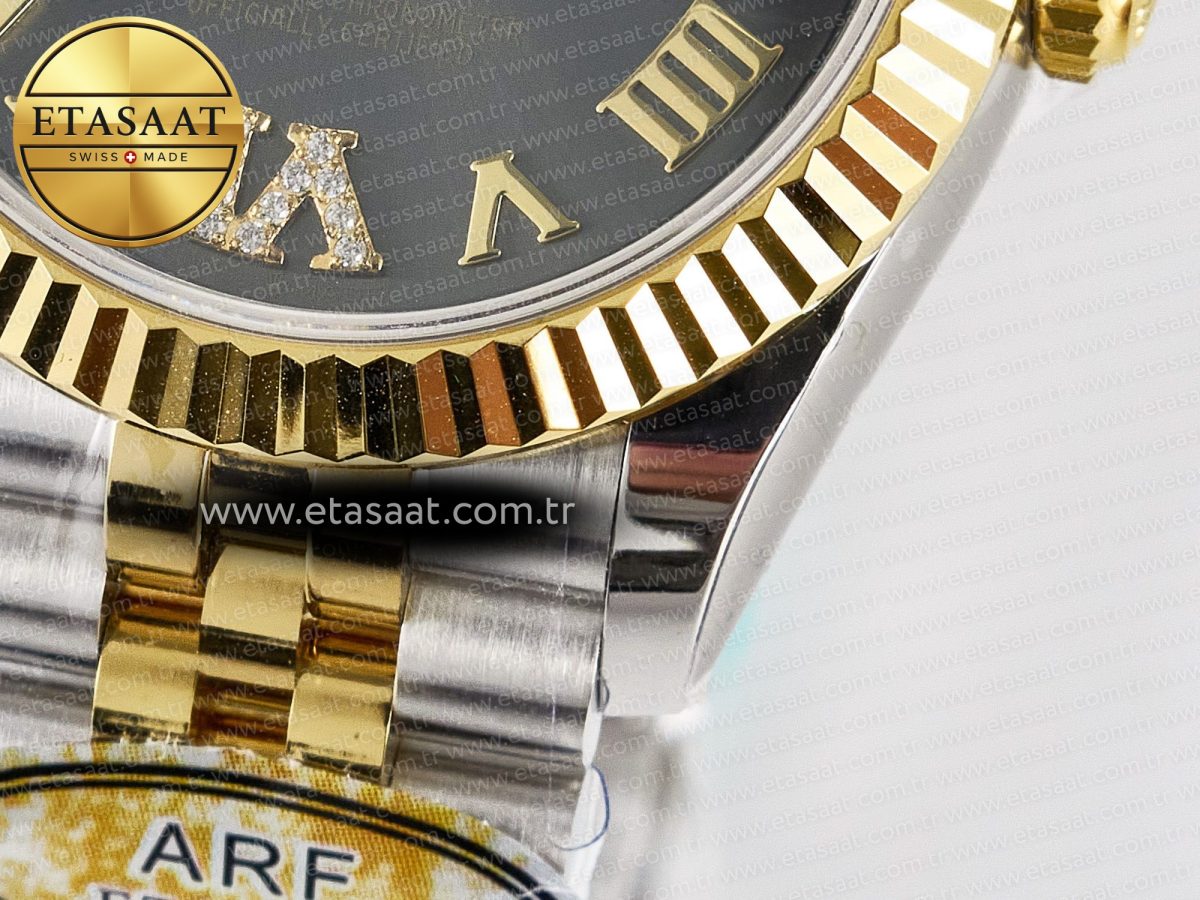 DateJust 31 278273 ARF 1:1 Best Edition 904L Steel Gray Roman Diamonds Dial on SS/YG Jubilee Bracelet ETA 2688 - Görsel 13