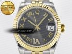 DateJust 31 278273 ARF 1:1 Best Edition 904L Steel Gray Roman Diamonds Dial on SS/YG Jubilee Bracelet ETA 2688 - Görsel 4