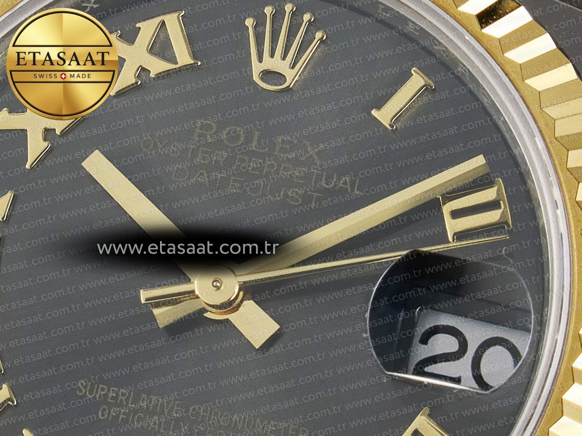 DateJust 31 278273 ARF 1:1 Best Edition 904L Steel Gray Roman Diamonds Dial on SS/YG Oyster Bracelet ETA 2688 - Görsel 10