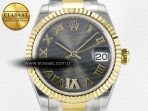 DateJust 31 278273 ARF 1:1 Best Edition 904L Steel Gray Roman Diamonds Dial on SS/YG Oyster Bracelet ETA 2688 - Görsel 4