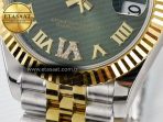 DateJust 31 278273 ARF 1:1 Best Edition 904L Steel Green Roman Diamonds Dial on SS/YG Jubilee Bracelet ETA 2688 - Görsel 12