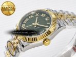 DateJust 31 278273 ARF 1:1 Best Edition 904L Steel Green Roman Diamonds Dial on SS/YG Jubilee Bracelet ETA 2688 - Görsel 6