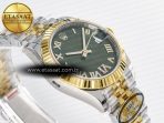 DateJust 31 278273 ARF 1:1 Best Edition 904L Steel Green Roman Diamonds Dial on SS/YG Jubilee Bracelet ETA 2688 - Görsel 7