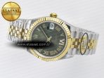 DateJust 31 278273 ARF 1:1 Best Edition 904L Steel Green Roman Diamonds Dial on SS/YG Jubilee Bracelet ETA 2688 - Görsel 9
