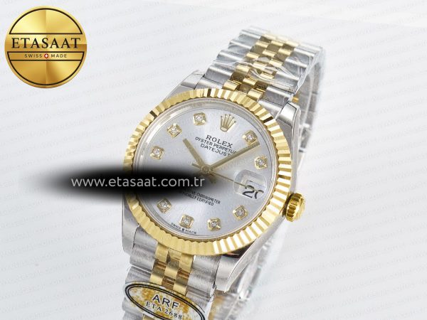 DateJust 31 278273 ARF 1:1 Best Edition 904L Steel Silver Diamonds Dial on SS/YG Jubilee Bracelet ETA 2688