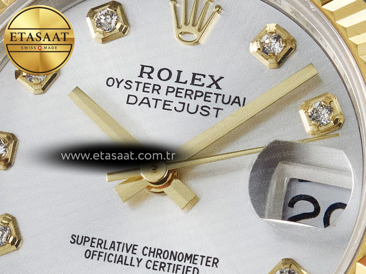 DateJust 31 278273 ARF 1:1 Best Edition 904L Steel Silver Diamonds Dial on SS/YG Jubilee Bracelet ETA 2688 - Görsel 10