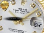 DateJust 31 278273 ARF 1:1 Best Edition 904L Steel Silver Diamonds Dial on SS/YG Jubilee Bracelet ETA 2688 - Görsel 10