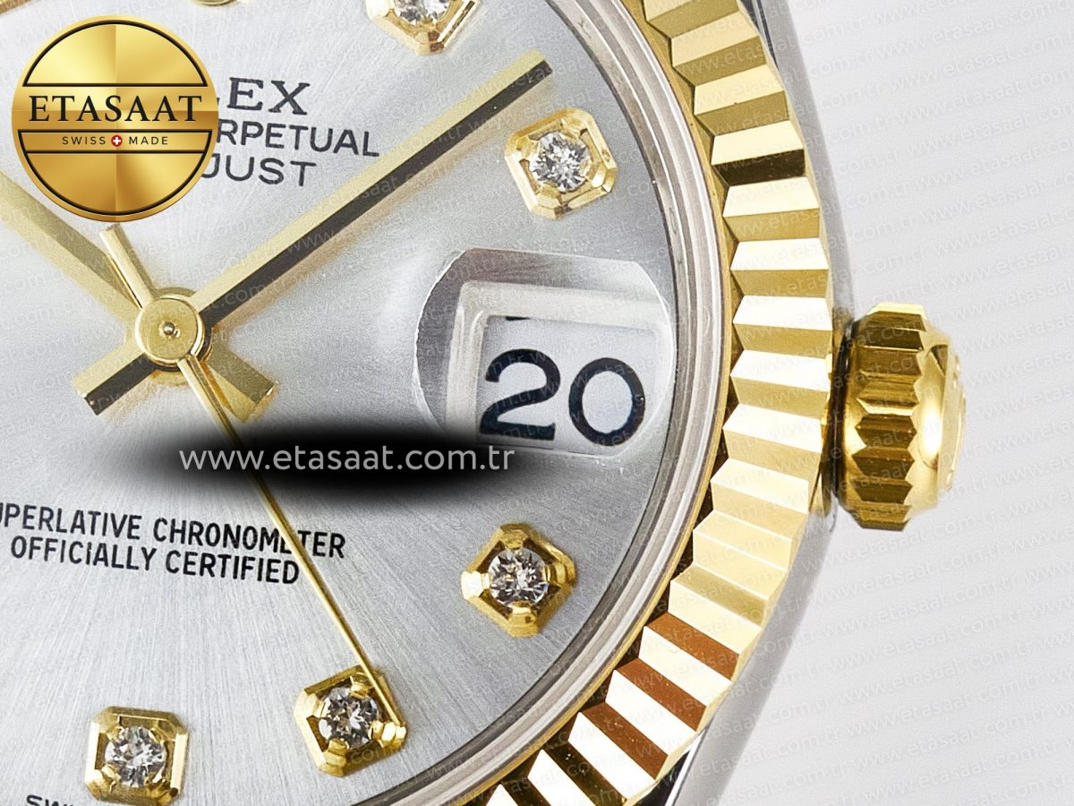 DateJust 31 278273 ARF 1:1 Best Edition 904L Steel Silver Diamonds Dial on SS/YG Jubilee Bracelet ETA 2688 - Görsel 11