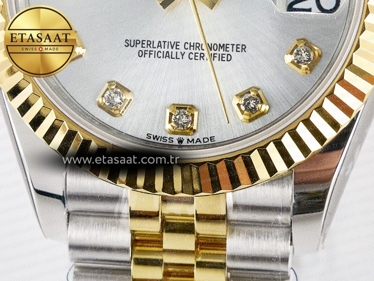 DateJust 31 278273 ARF 1:1 Best Edition 904L Steel Silver Diamonds Dial on SS/YG Jubilee Bracelet ETA 2688 - Görsel 12