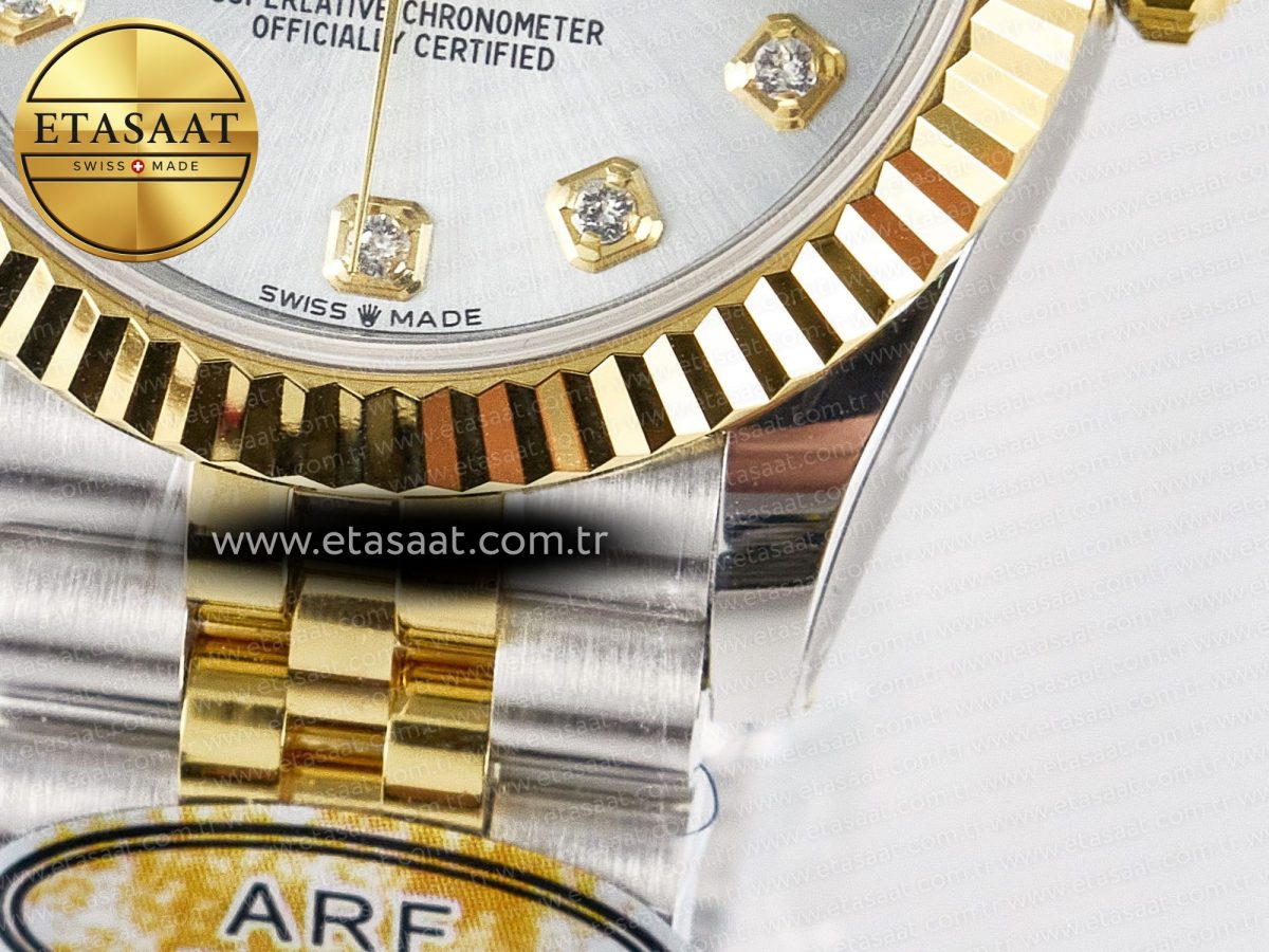 DateJust 31 278273 ARF 1:1 Best Edition 904L Steel Silver Diamonds Dial on SS/YG Jubilee Bracelet ETA 2688 - Görsel 13