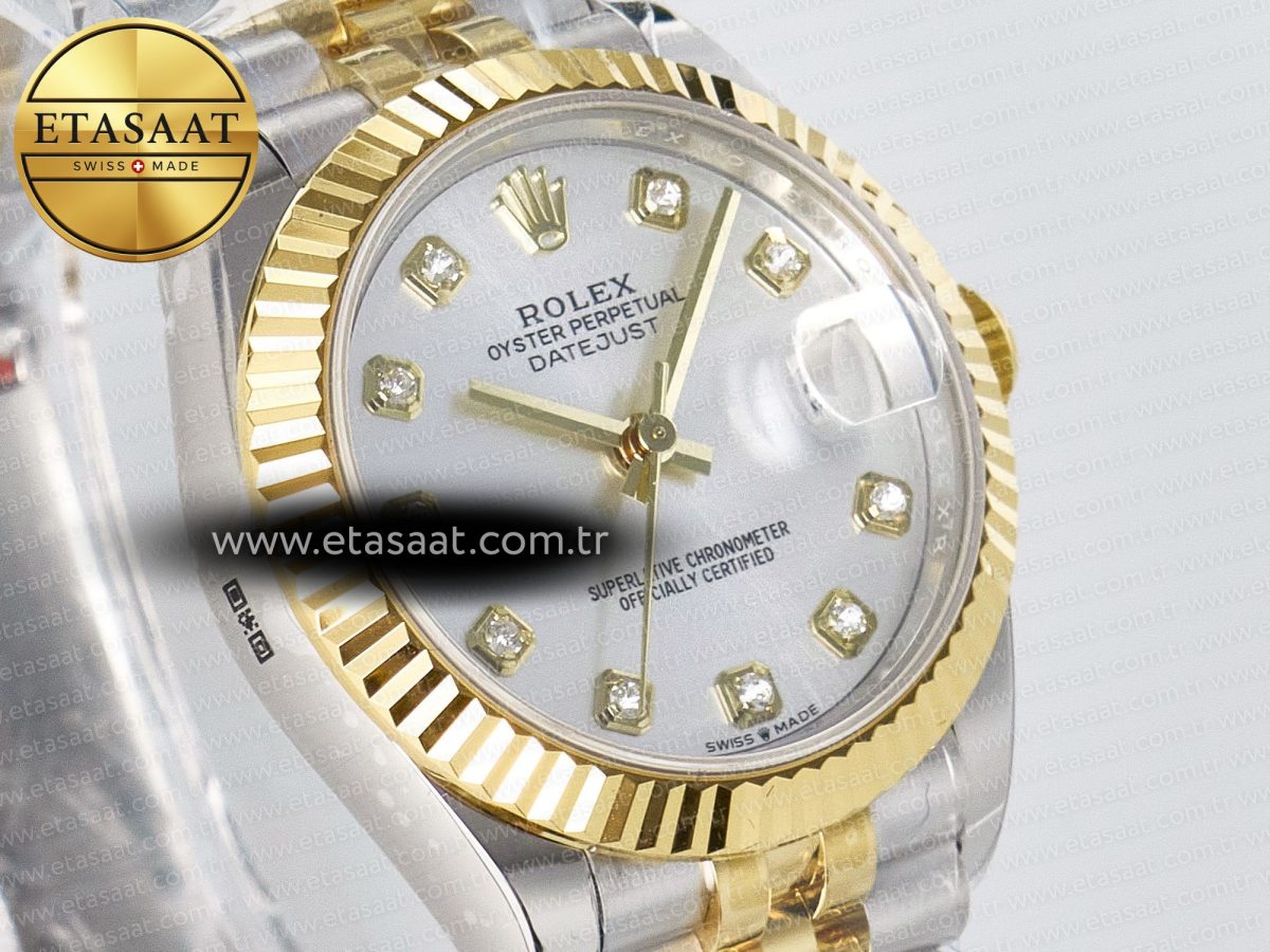 DateJust 31 278273 ARF 1:1 Best Edition 904L Steel Silver Diamonds Dial on SS/YG Jubilee Bracelet ETA 2688 - Görsel 5