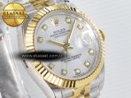 DateJust 31 278273 ARF 1:1 Best Edition 904L Steel Silver Diamonds Dial on SS/YG Jubilee Bracelet ETA 2688 - Görsel 5