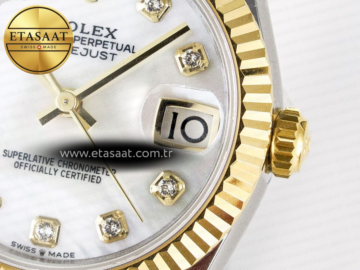 DateJust 31 278273 ARF 1:1 Best Edition 904L Steel White MOP Dial on SS/YG Oyster Bracelet ETA 2688 - Görsel 11