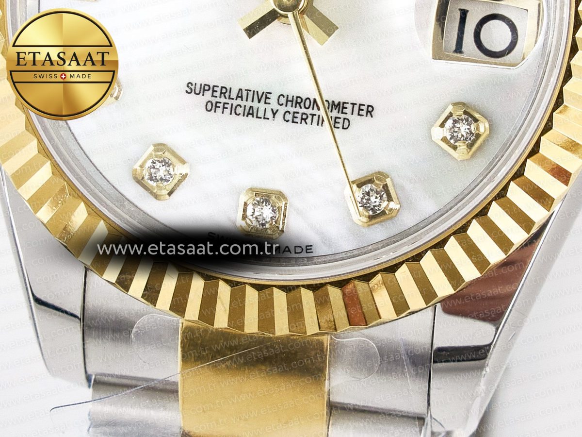 DateJust 31 278273 ARF 1:1 Best Edition 904L Steel White MOP Dial on SS/YG Oyster Bracelet ETA 2688 - Görsel 12