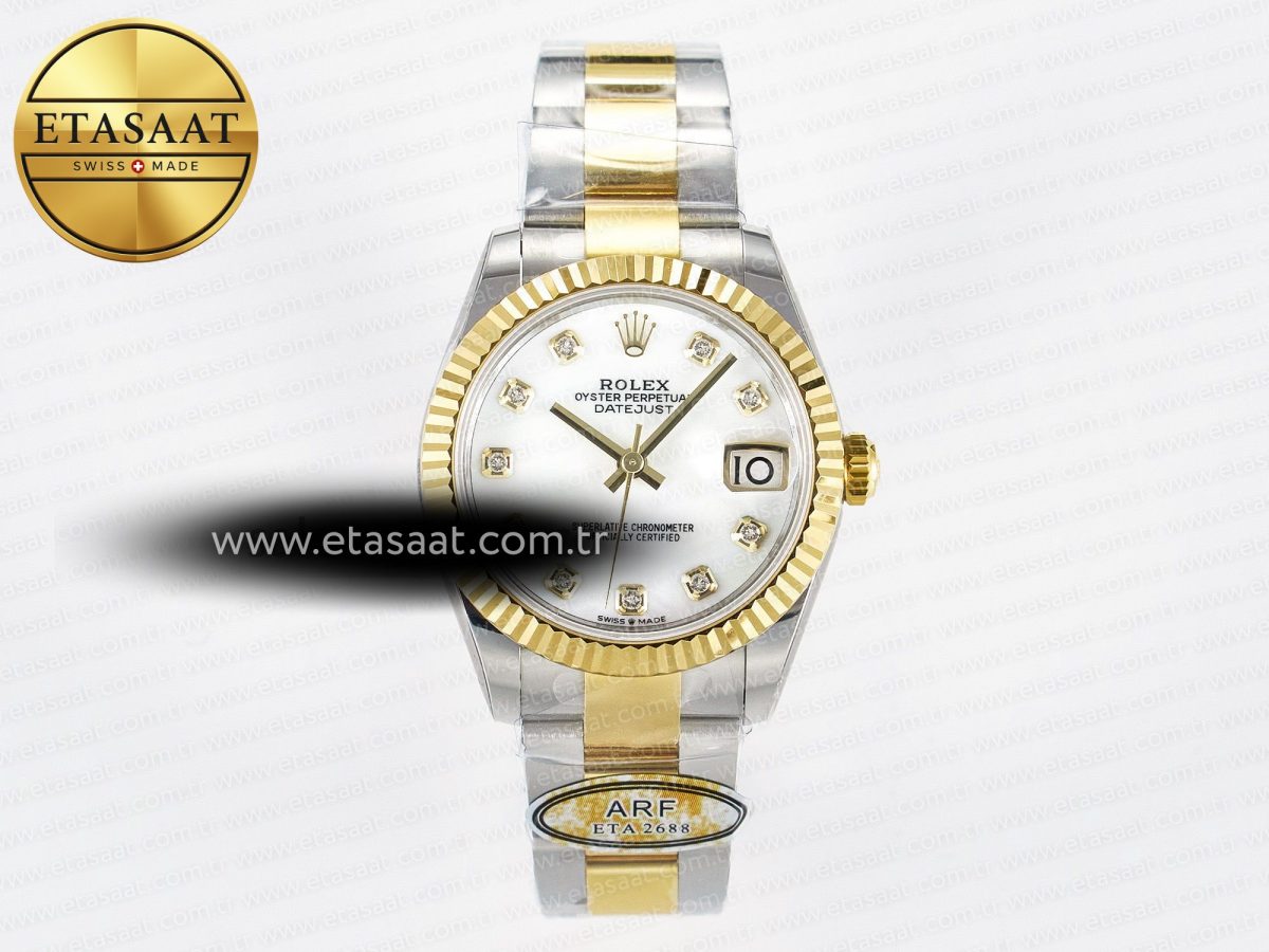 DateJust 31 278273 ARF 1:1 Best Edition 904L Steel White MOP Dial on SS/YG Oyster Bracelet ETA 2688 - Görsel 3